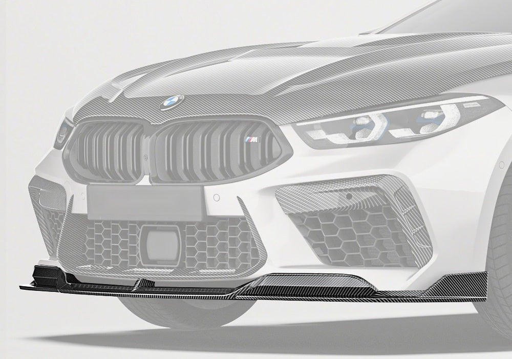 BMW M8 F91 F92 F93 Carbon Fibre Front Lip - aggressive aerodynamic splitter upgrade