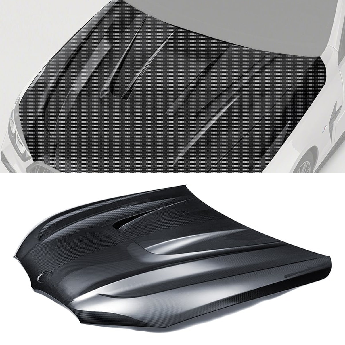 BMW M8 F91 F92 F93 Carbon Fibre Bonnet - lightweight race-inspired hood upgrade