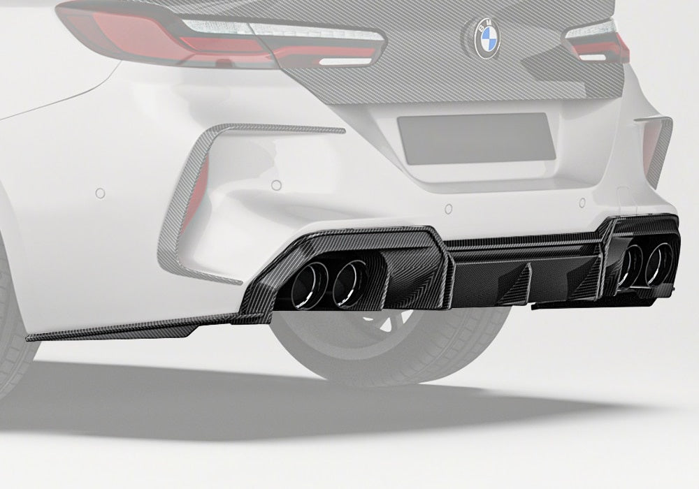 BMW M8 F91 F92 F93 Carbon Fibre Rear Diffuser - race-inspired aerodynamic upgrade