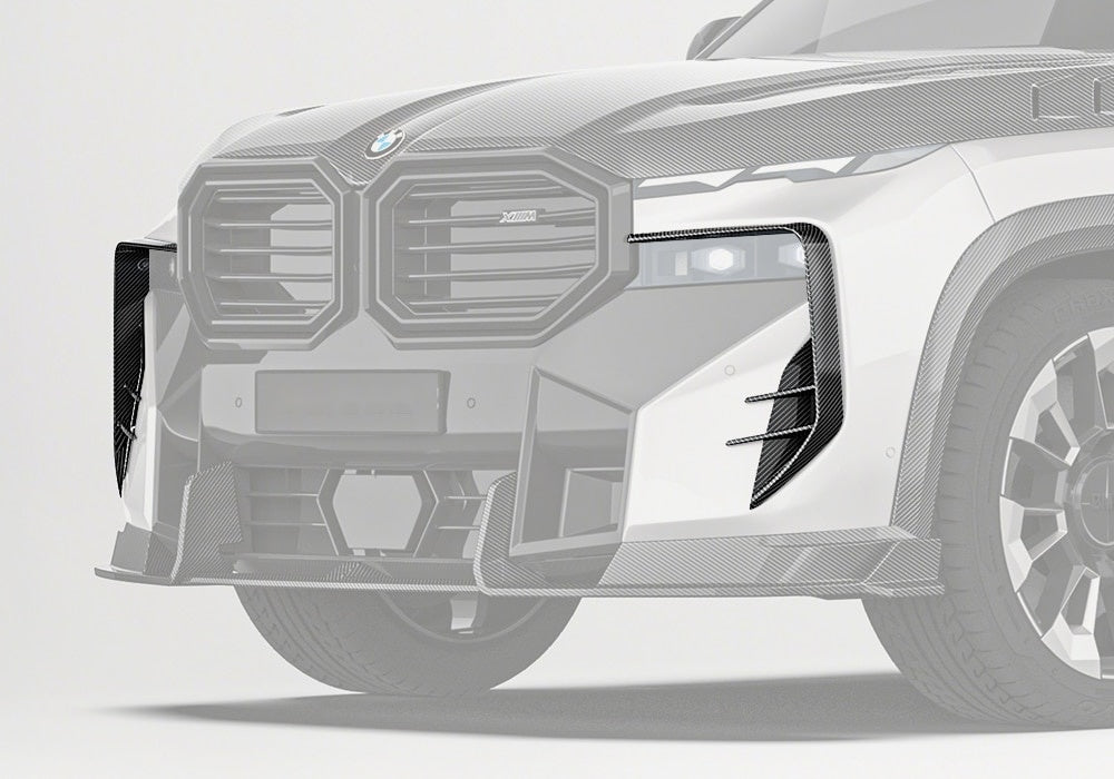 BMW XM G09 Carbon Fibre Front Canards - aerodynamic styling upgrade with gloss finish