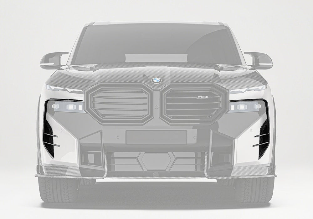 BMW XM G09 Carbon Fibre Front Canards - aerodynamic styling upgrade with gloss finish
