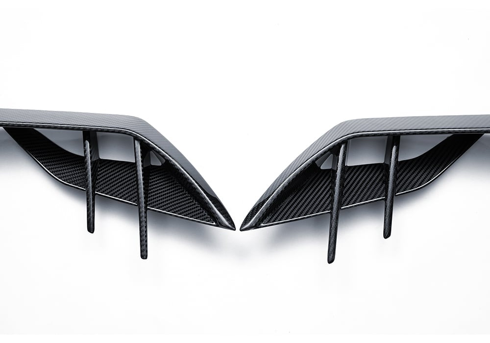 BMW XM G09 Carbon Fibre Front Canards - aerodynamic styling upgrade with gloss finish
