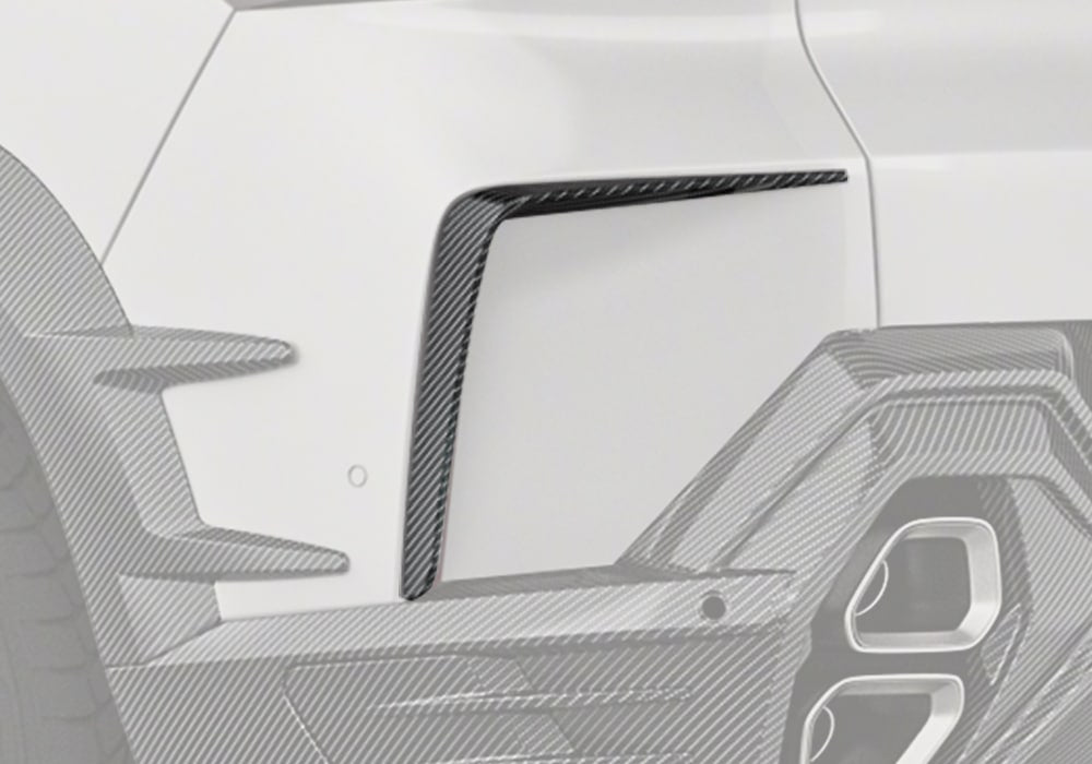 BMW XM G09 Carbon Fibre Rear Canards - aerodynamic styling upgrade