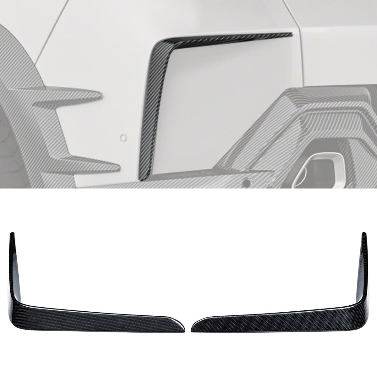 BMW XM G09 Carbon Fibre Rear Canards - aerodynamic styling upgrade