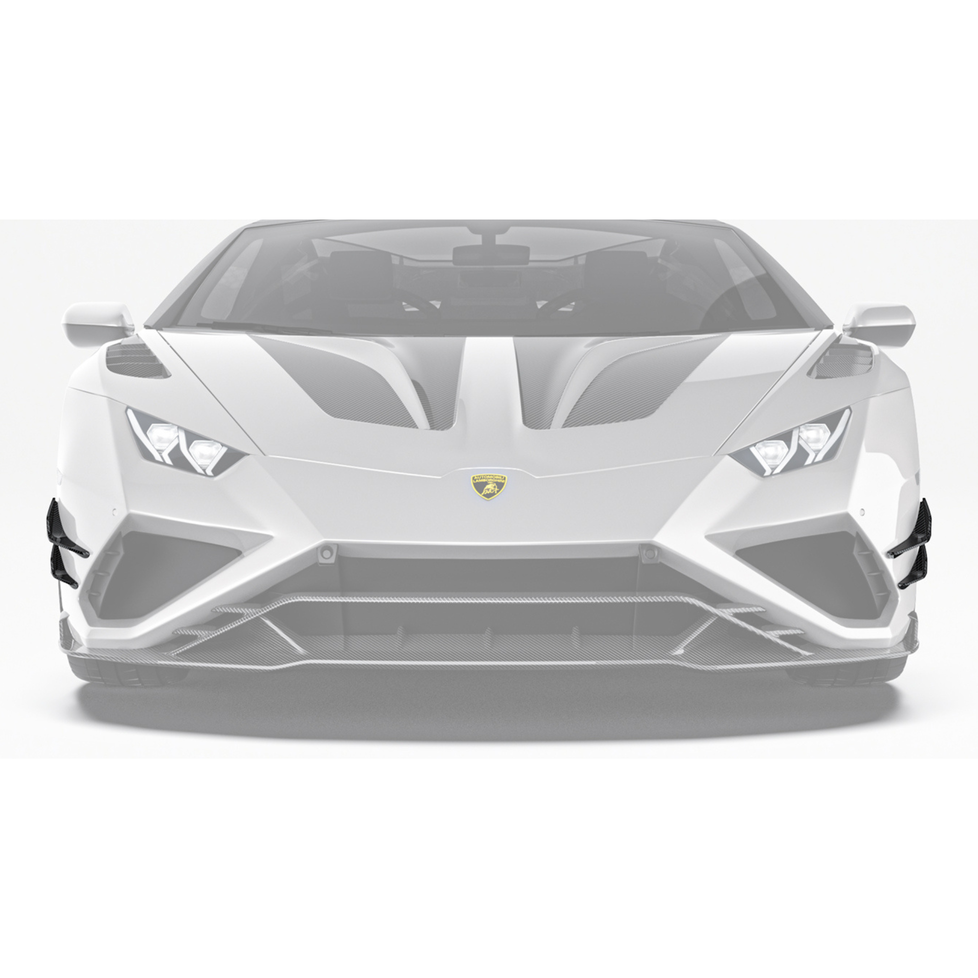Lamborghini Huracan Evo Carbon Fiber Front Bumper Canards image 1