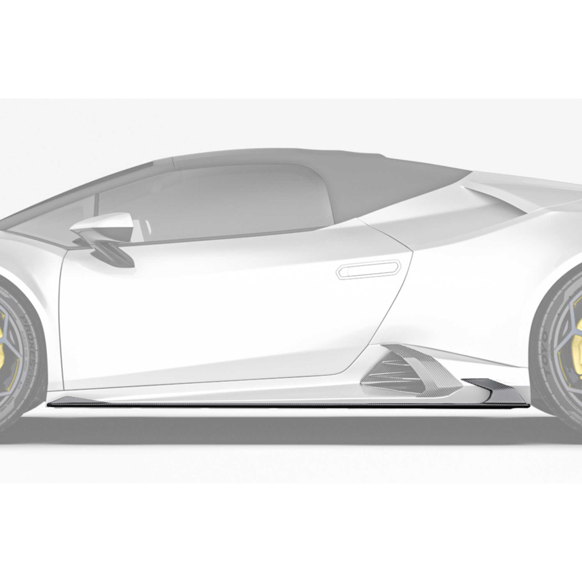 Lamborghini Huracan Evo Carbon Fiber Side Skirts image 1