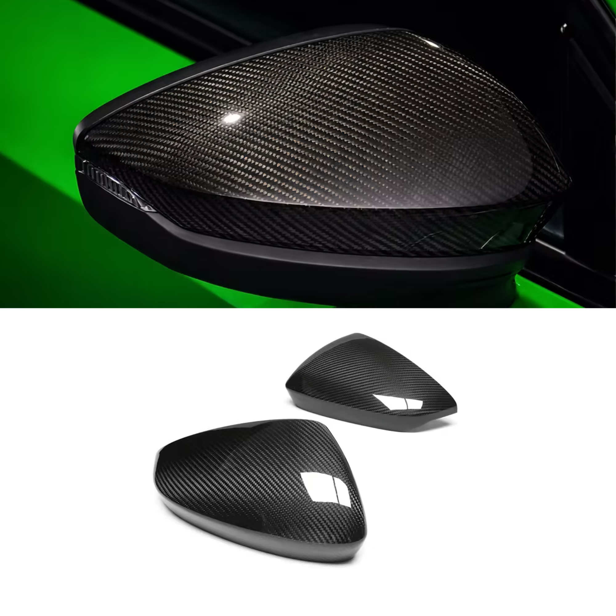 Audi A3/S3/RS3 8Y 2020+ Carbon Fiber Mirror Caps/Shells image 0