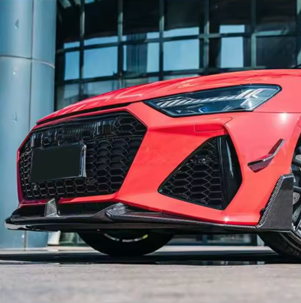Audi RS6/RS7 C8 Carbon Fiber Front Splitter Lip V2 image 1