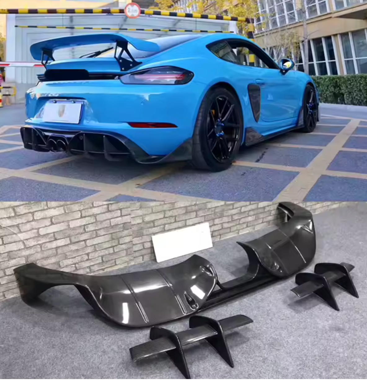 Porsche Cayman 718 Rear Diffuser/Bumper image 0