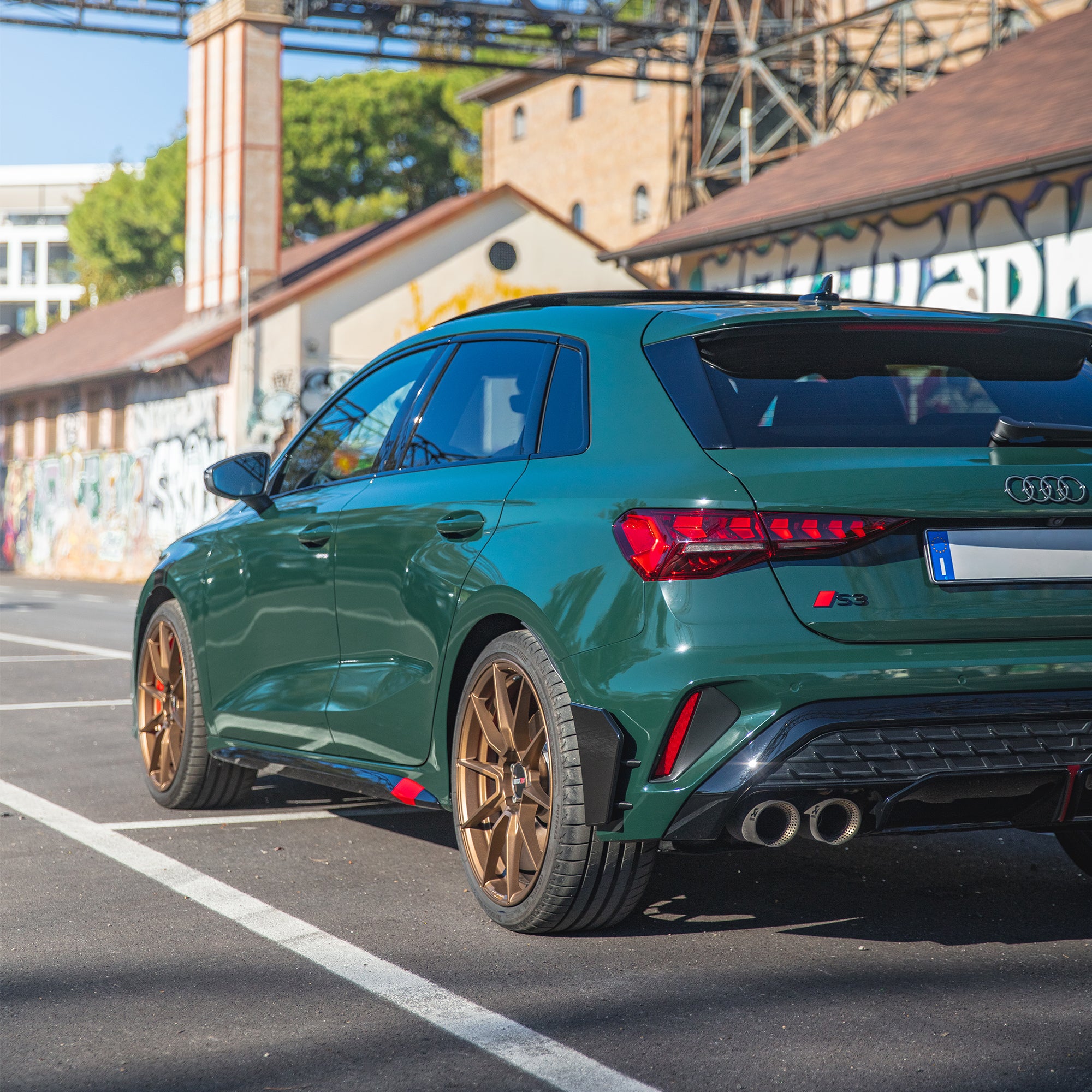 Audi A3/S3 8Y Rear Bumper Aero blades Diffuser image 1