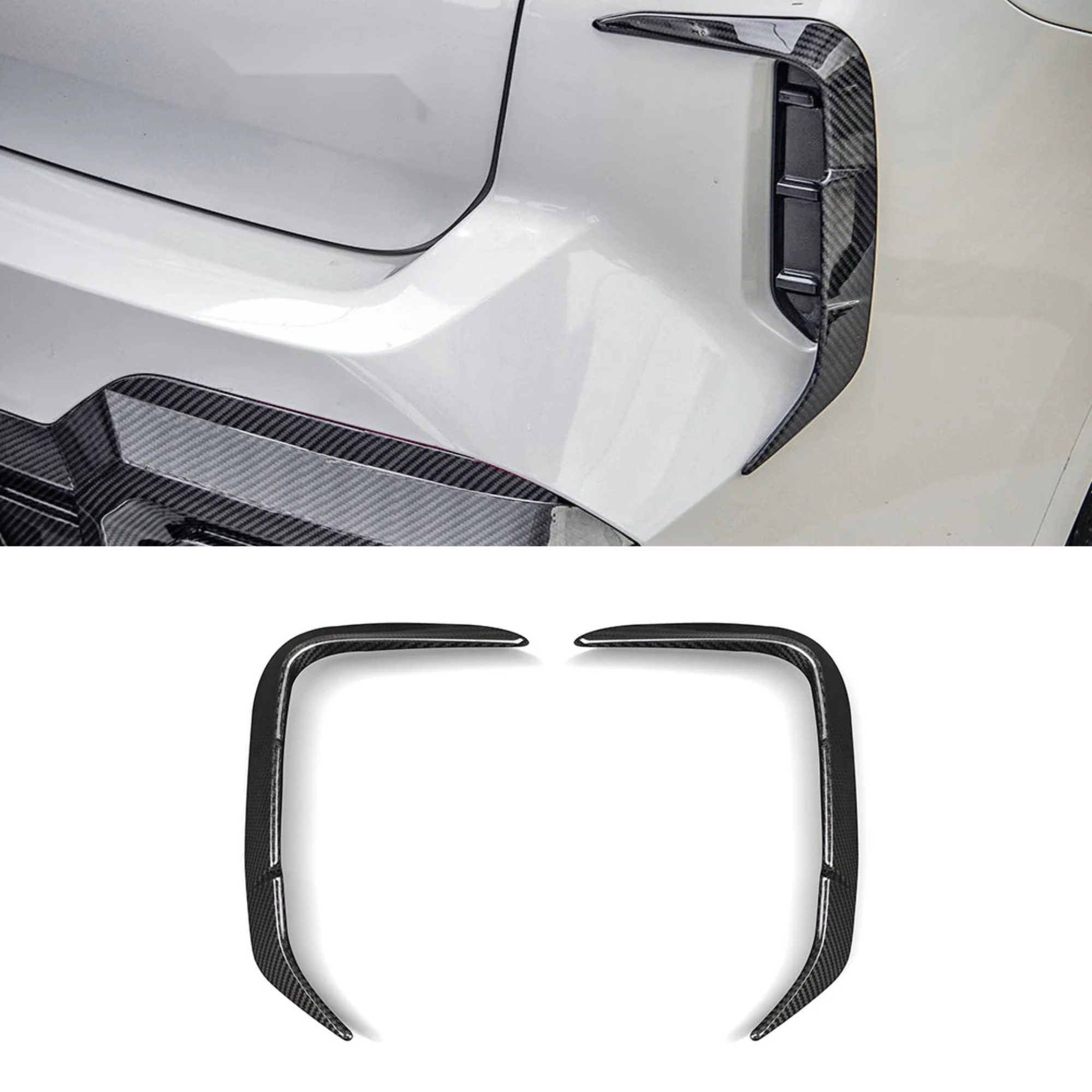 BMW X3 G01 LCI Inserto Paraurti Posteriore in Fibra di Carbonio Prepreg