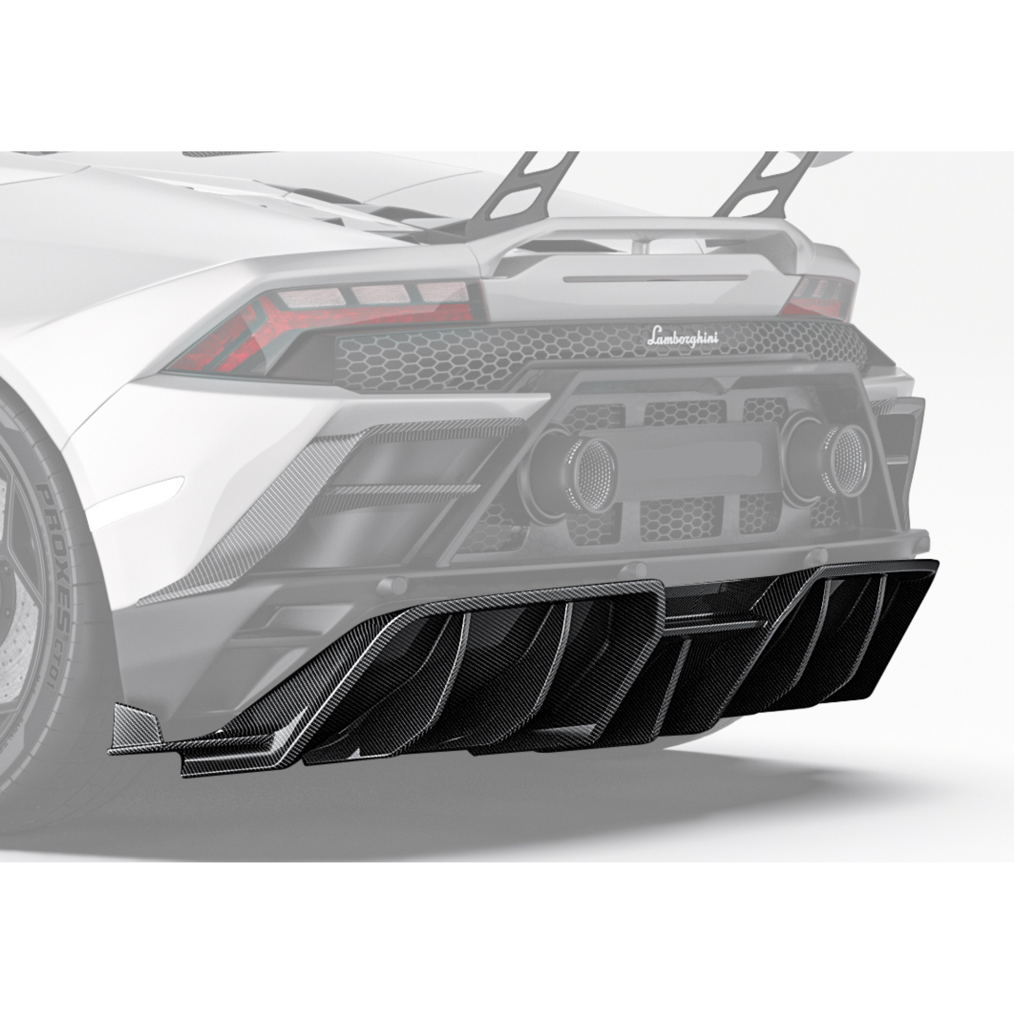 Lamborghini Huracan Evo Carbon Fiber Rear Diffuser image 0