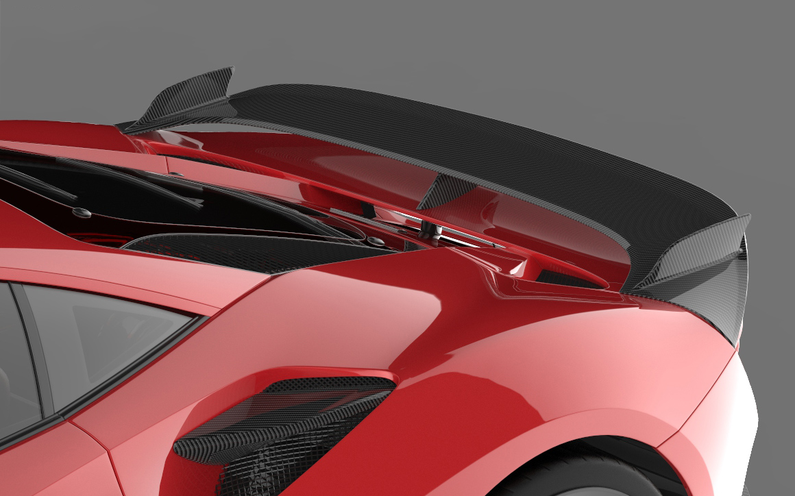 Ferrari F8 Tributo Carbon Fibre Rear Spoiler