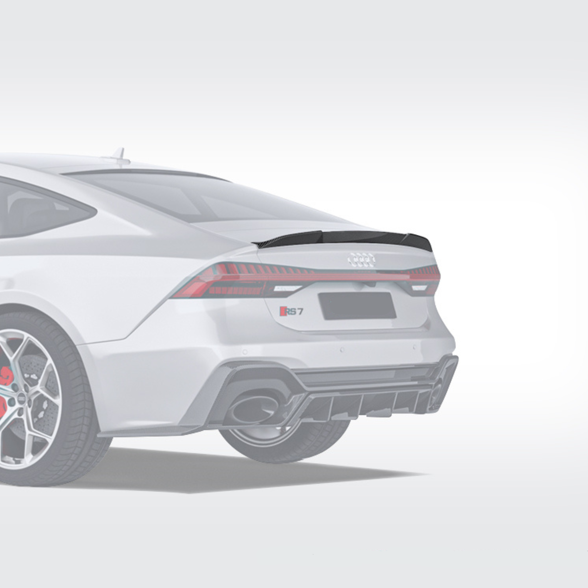 Audi RS7 C8 Carbon Fiber Rear Wing Spoiler V3 image 0