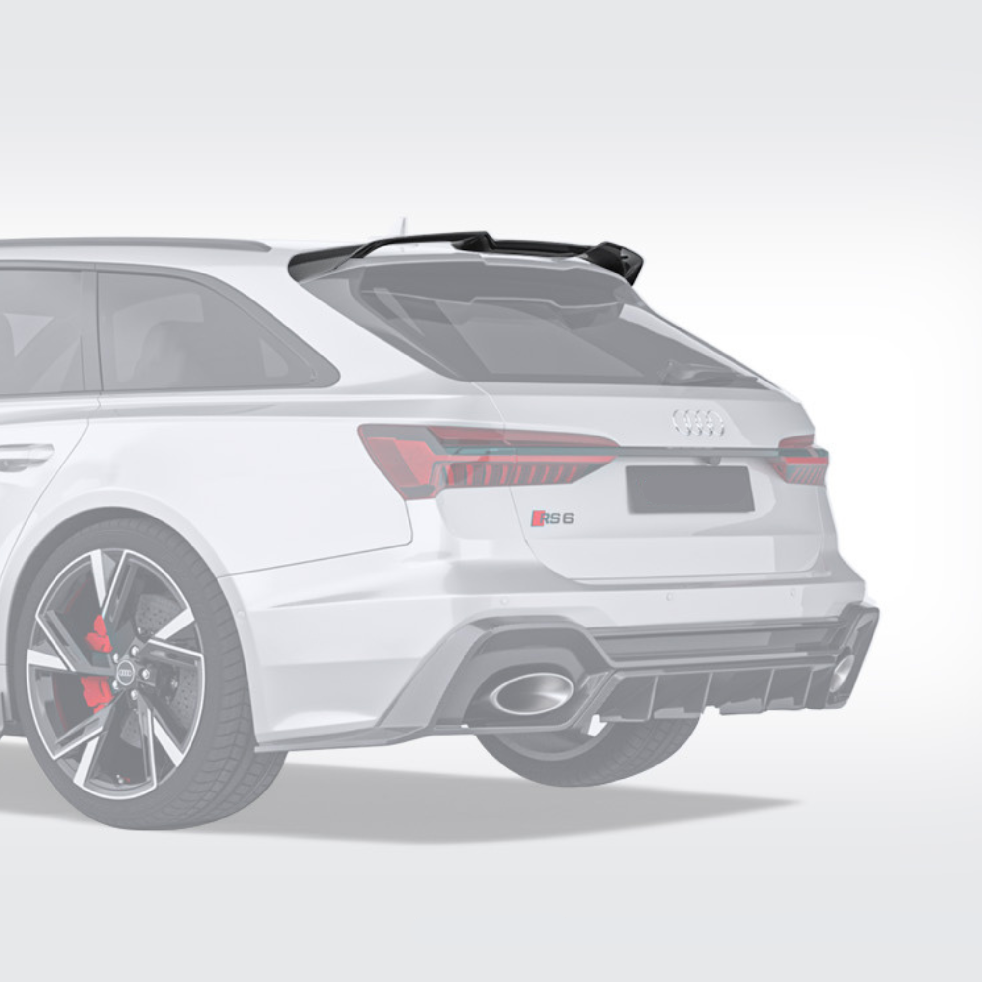 Audi RS6 C8 Carbon Fiber Rear Wing Spoiler V3 image 0