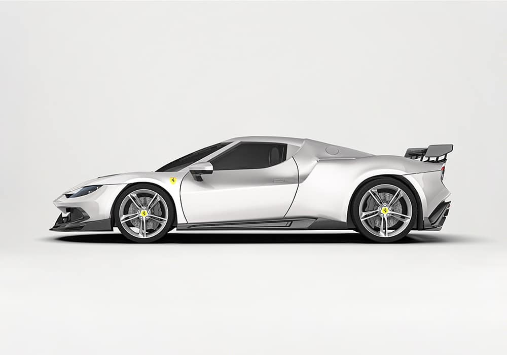 Ferrari 296 GTB GTS Carbon Fibre Full Aero Kit - front splitter diffuser side skirts track upgrade