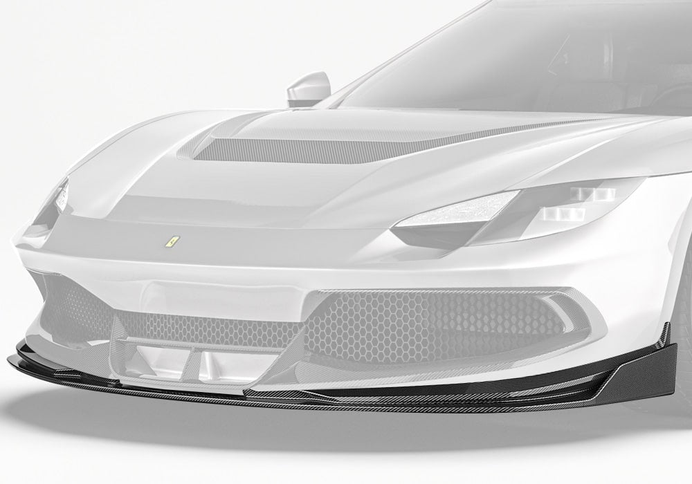 Ferrari 296 GTB GTS Carbon Fibre Front Lip - aerodynamic aero upgrade