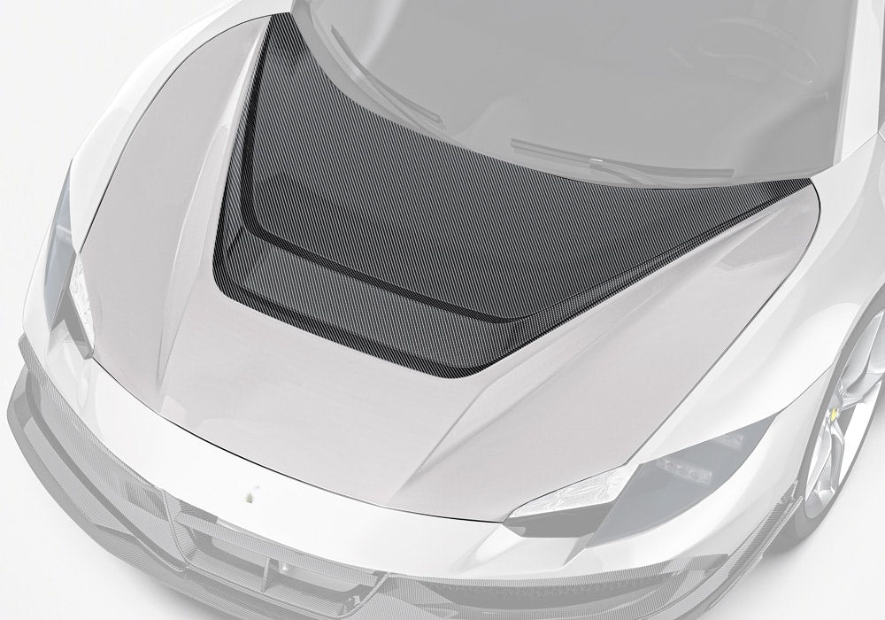 Ferrari 296 GTB GTS Carbon Fibre Bonnet - lightweight race-inspired hood upgrade