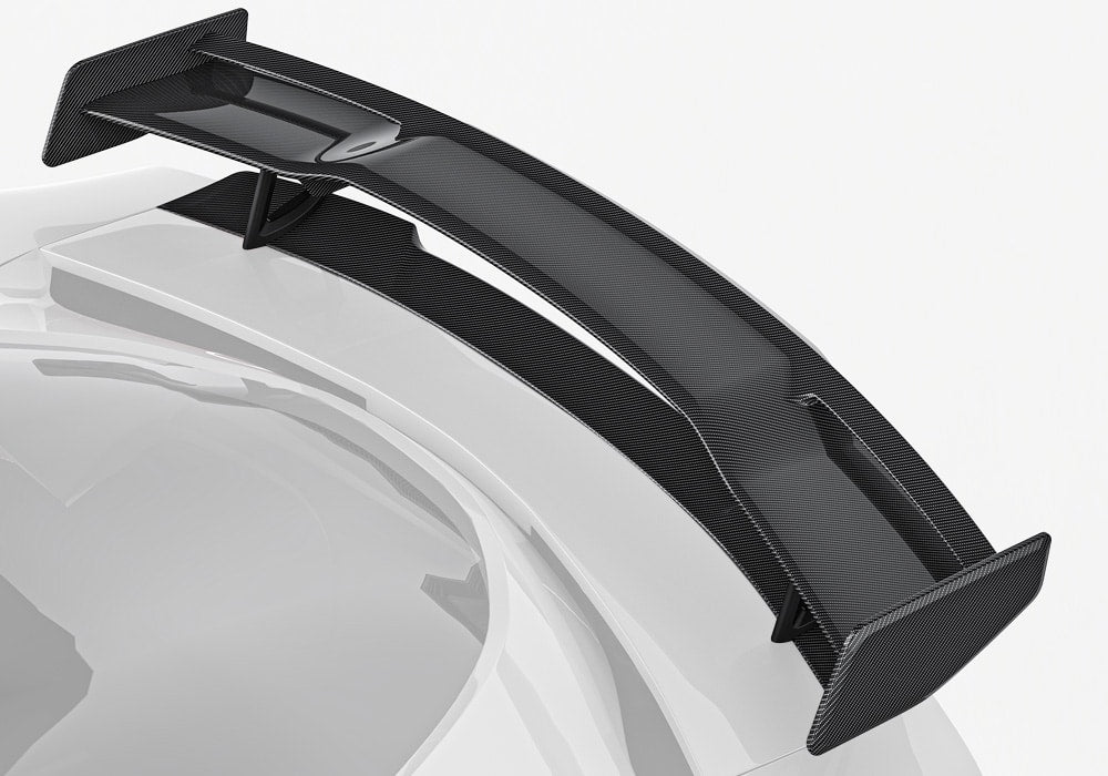 Ferrari 296 GTB GTS Carbon Fibre Rear Wing - aerodynamic downforce upgrade