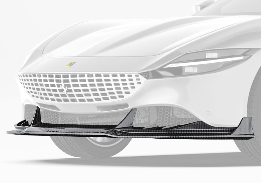 Ferrari Roma Carbon Fibre Front Lip - aerodynamic styling upgrade with gloss finish