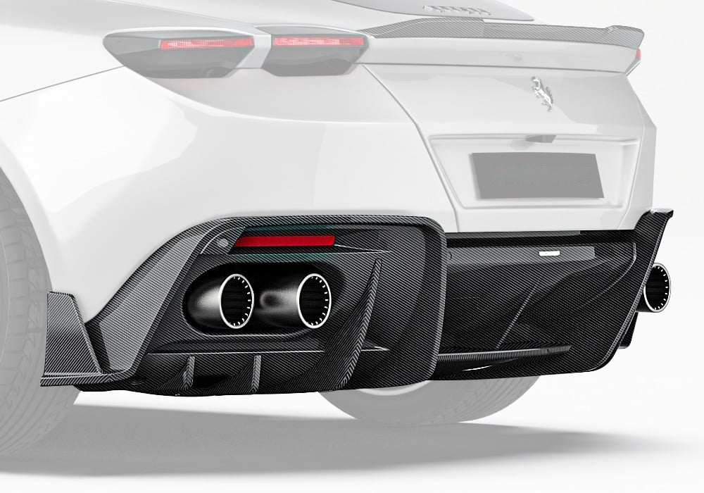 Ferrari Roma Carbon Fibre Rear Diffuser - hand-laid aerodynamic GT upgrade