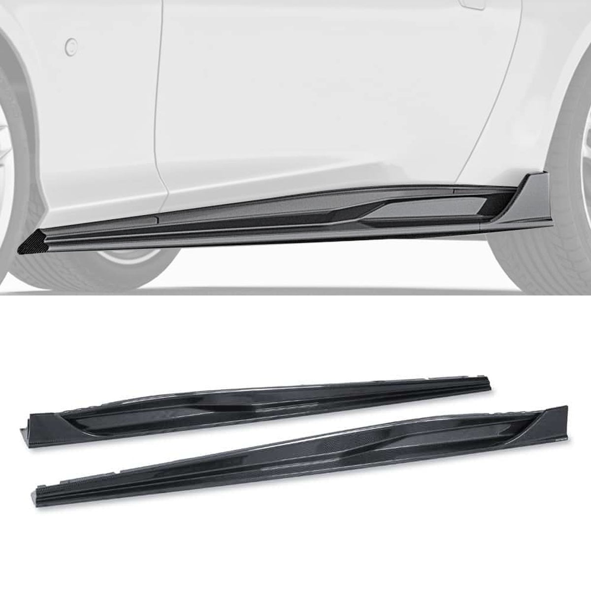 Ferrari Roma Carbon Fibre Side Skirts - aerodynamic race-inspired exterior upgrade