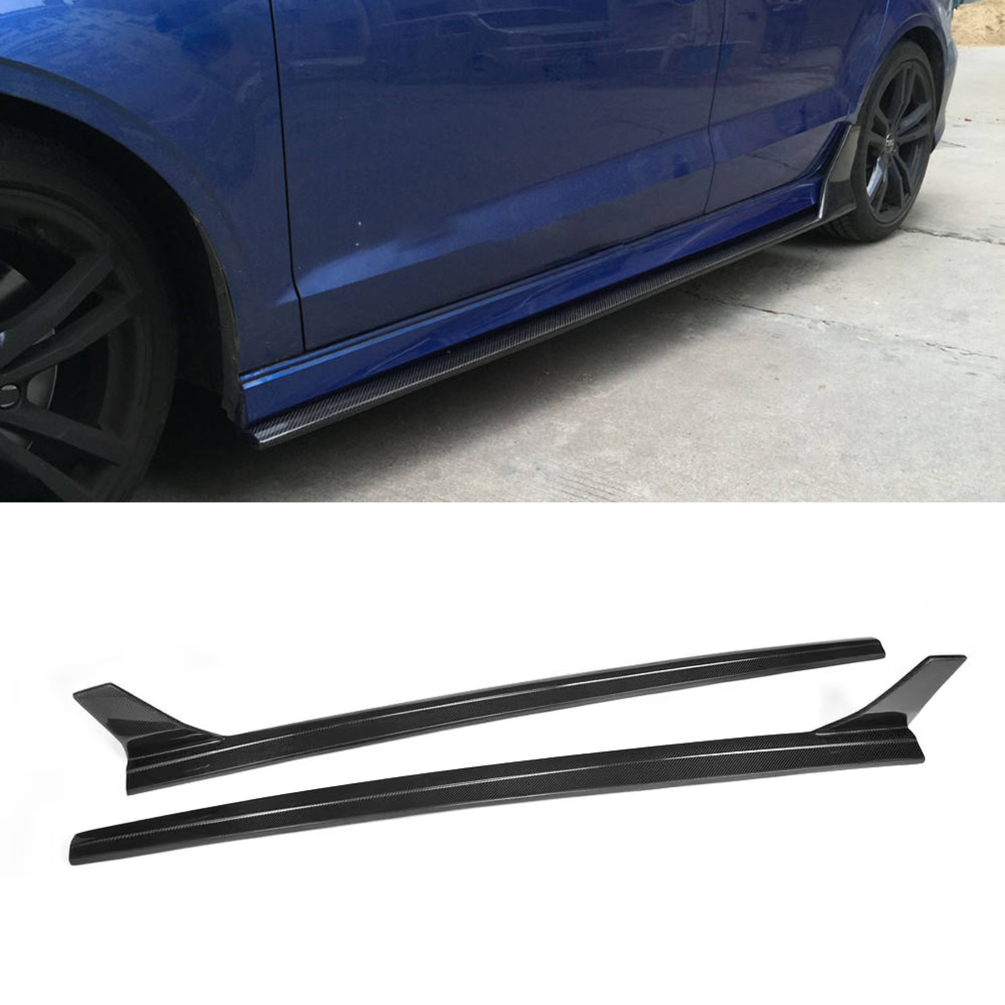 Audi A3/S3 8V Carbon Fiber Side Skirts V3 image 0