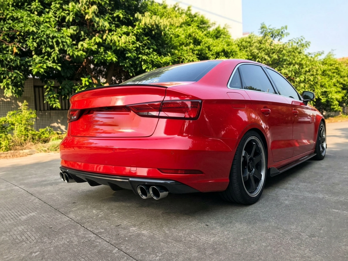 Audi A3 8V.5 Sedan Carbon Fiber Rear Diffuser V1