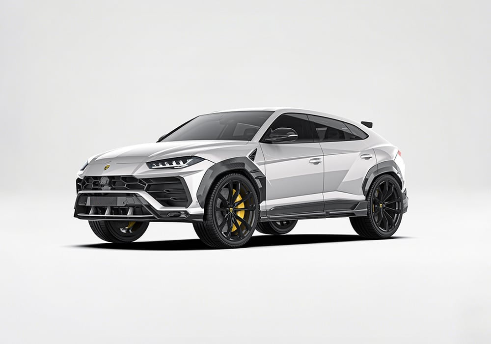Lamborghini Urus Carbon Fibre Aero Kit - front splitter, side skirts and rear diffuser