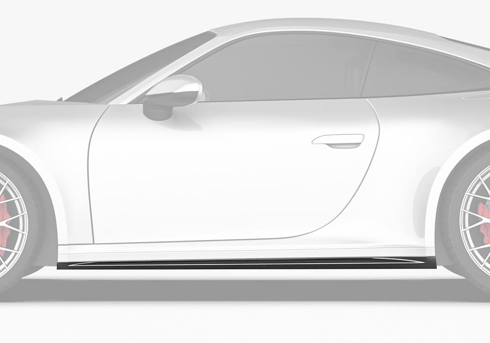 Porsche 911 992.1 Carbon Fibre Side Skirts - aerodynamic lightweight track upgrade