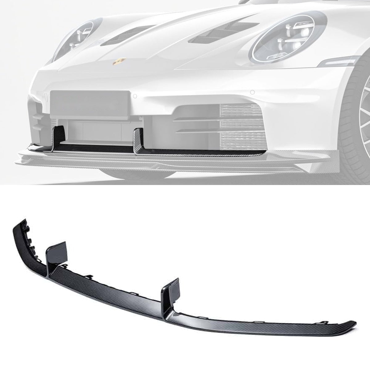 Porsche 911 992.2 Carbon Fibre Front Vent Trim - premium OEM-grade styling upgrade