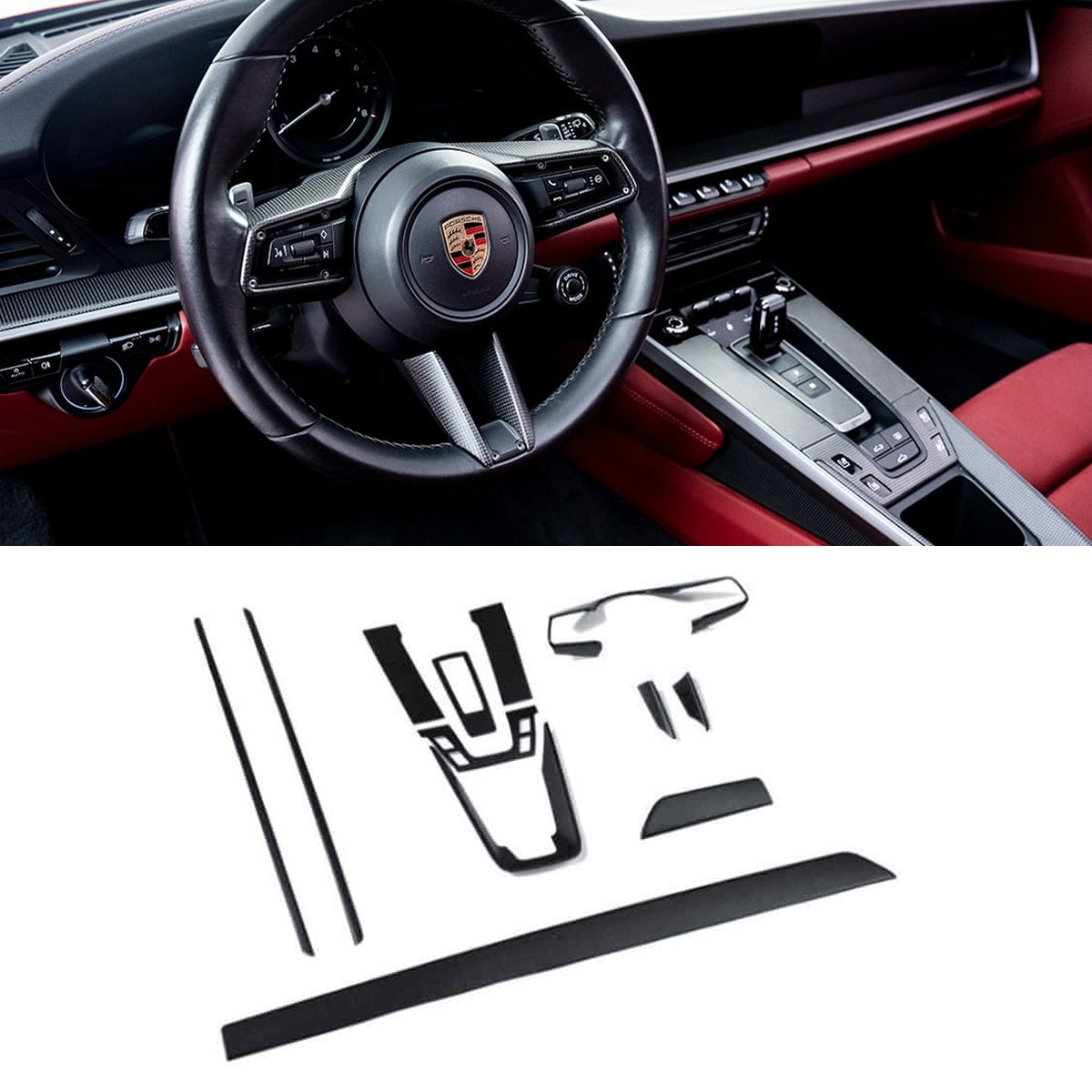 Porsche 911 992.2 Carbon Fibre Interior Trim Kit - luxury cabin upgrade with OEM-grade fitment
