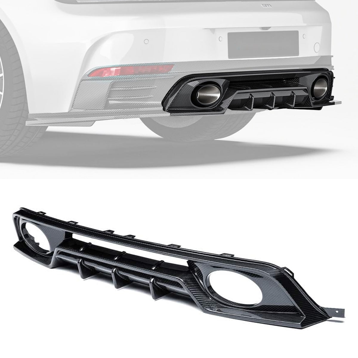 Porsche 911 992.2 Carbon Fibre Lower Rear Diffuser - aggressive aero upgrade