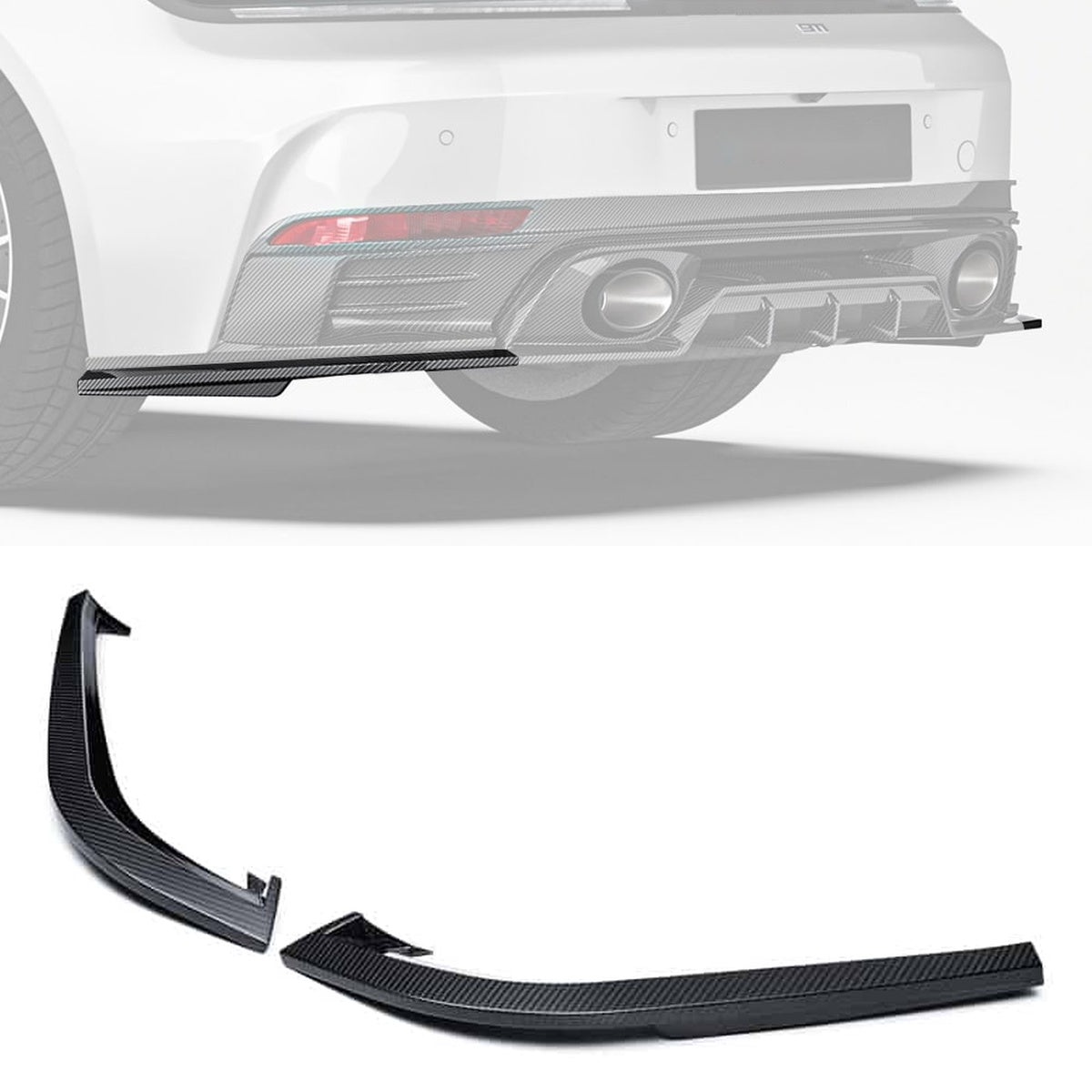 Porsche 911 992.2 Carbon Fibre Rear Side Splitters - aerodynamic track-inspired upgrade
