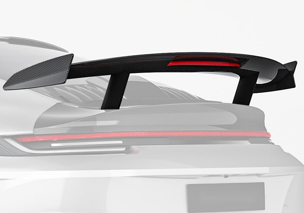 Porsche 911 992 Turbo S Carbon Fibre Rear Spoiler - lightweight aerodynamic upgrade