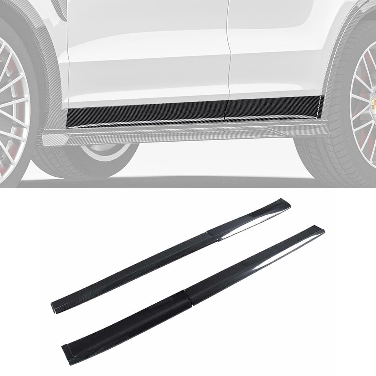 Porsche Cayenne 9YA/9YB Carbon Fibre Lower Door Moulding - OEM fitment side trim upgrade