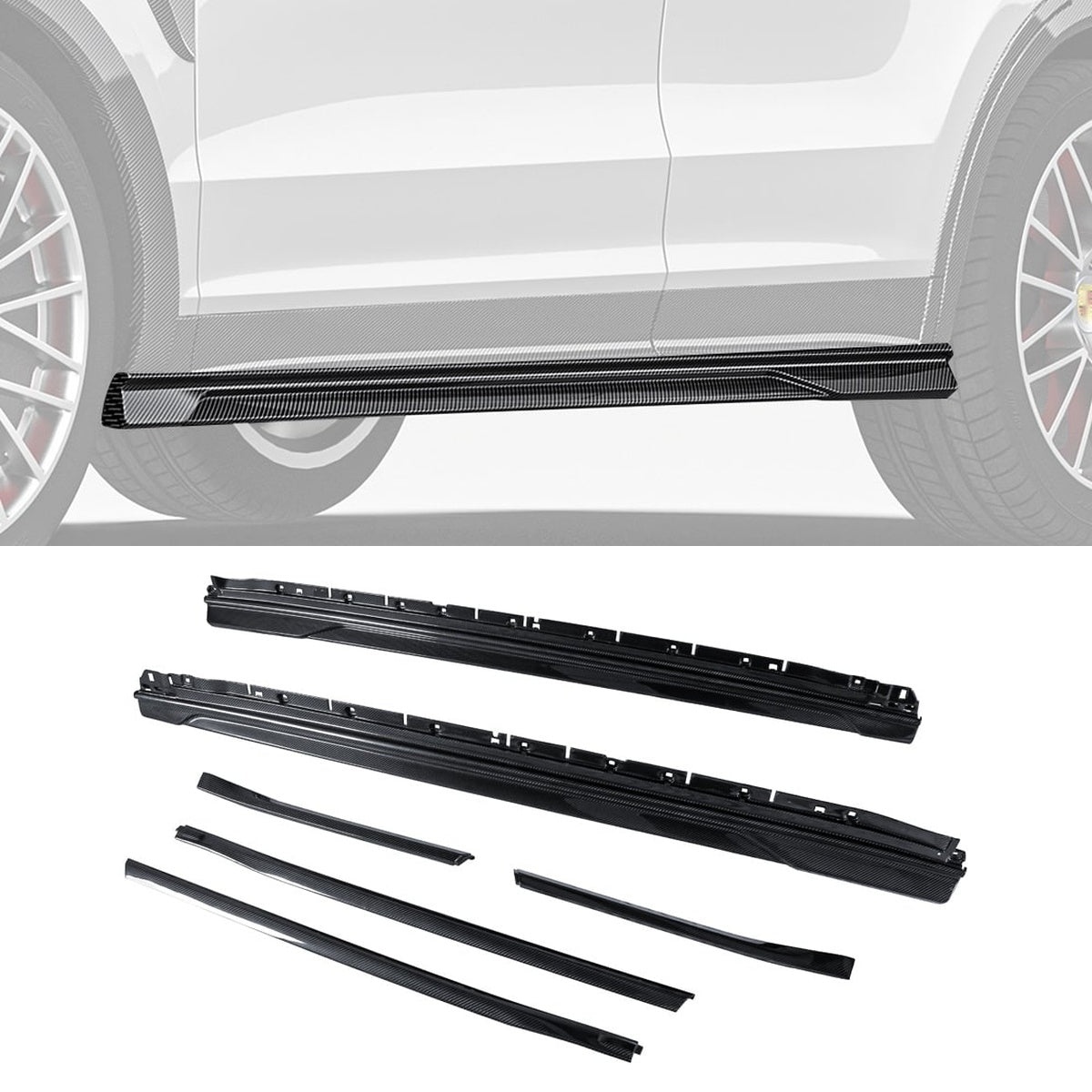 Porsche Cayenne 9YA/9YB Carbon Fibre Side Skirts - aerodynamic SUV styling upgrade