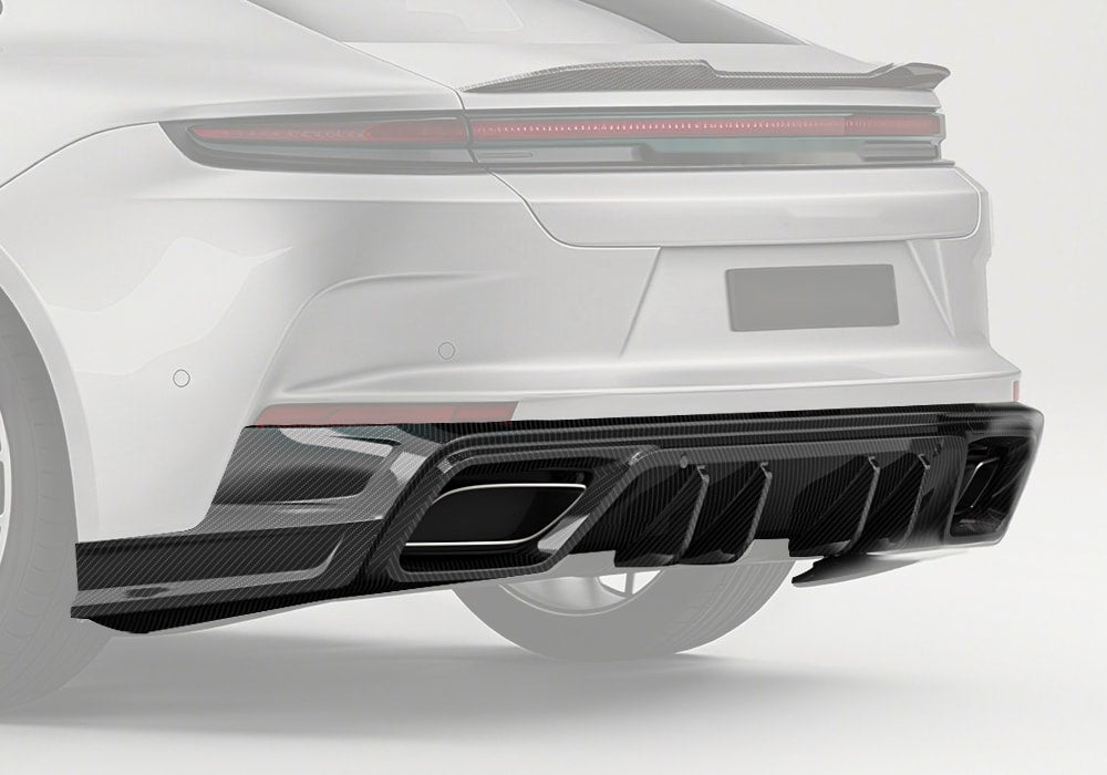Porsche Panamera 971.2 Carbon Fibre Rear Diffuser - aggressive aero styling upgrade
