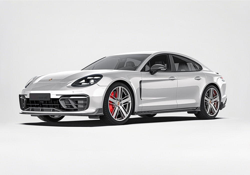 Porsche Panamera 971 Carbon Fibre Aero Kit - front splitter, rear diffuser, side skirts and spoiler