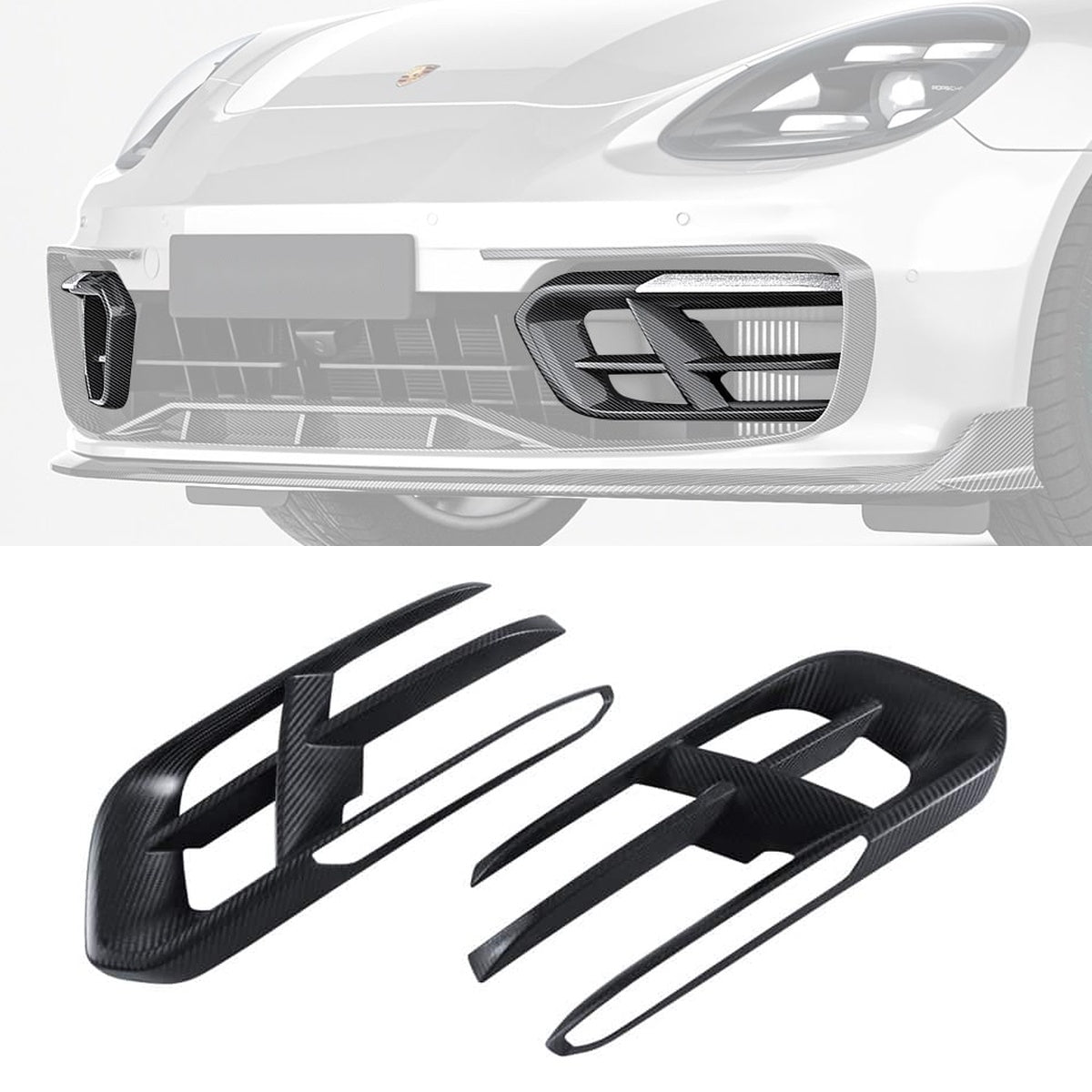 Porsche Panamera 971 Carbon Fibre Front Air Intakes - race-inspired styling upgrade