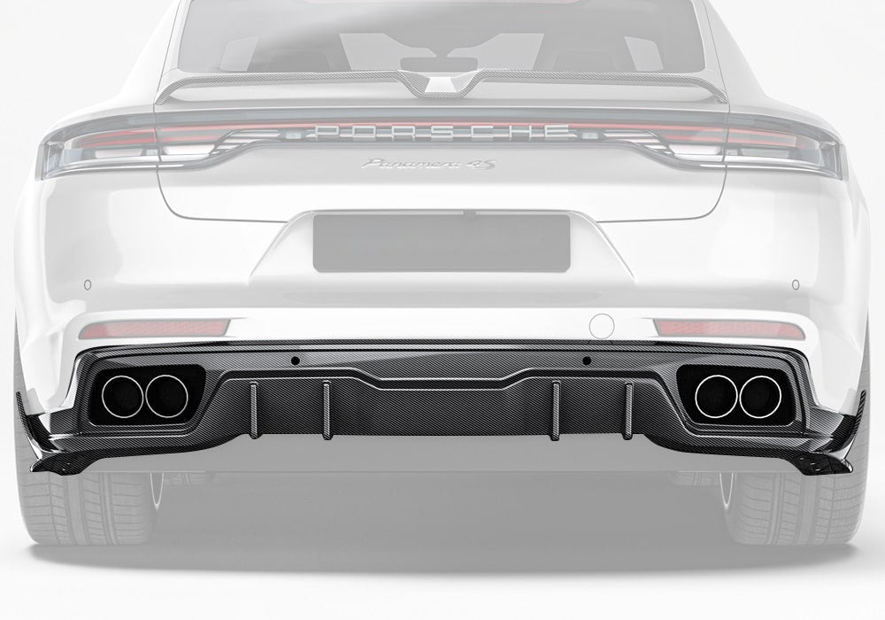 Porsche Panamera 971 Carbon Fibre Rear Diffuser - aggressive aerodynamic styling upgrade
