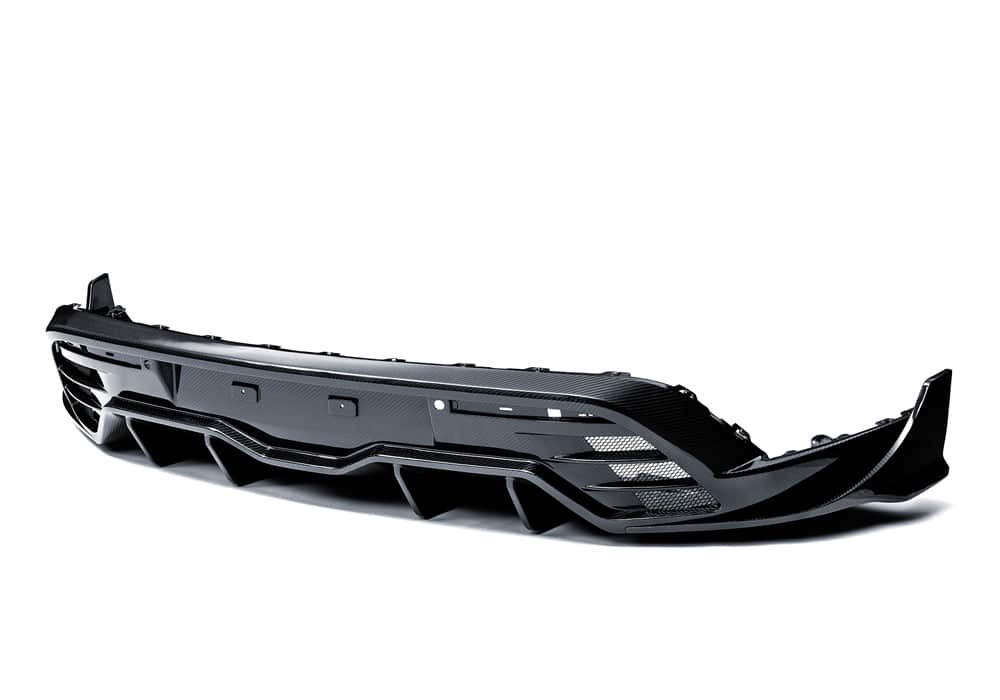 Porsche Taycan Carbon Fibre Rear Diffuser - aerodynamic track-inspired styling upgrade