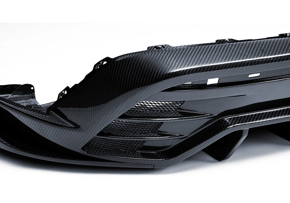 Porsche Taycan Carbon Fibre Rear Diffuser - aerodynamic track-inspired styling upgrade