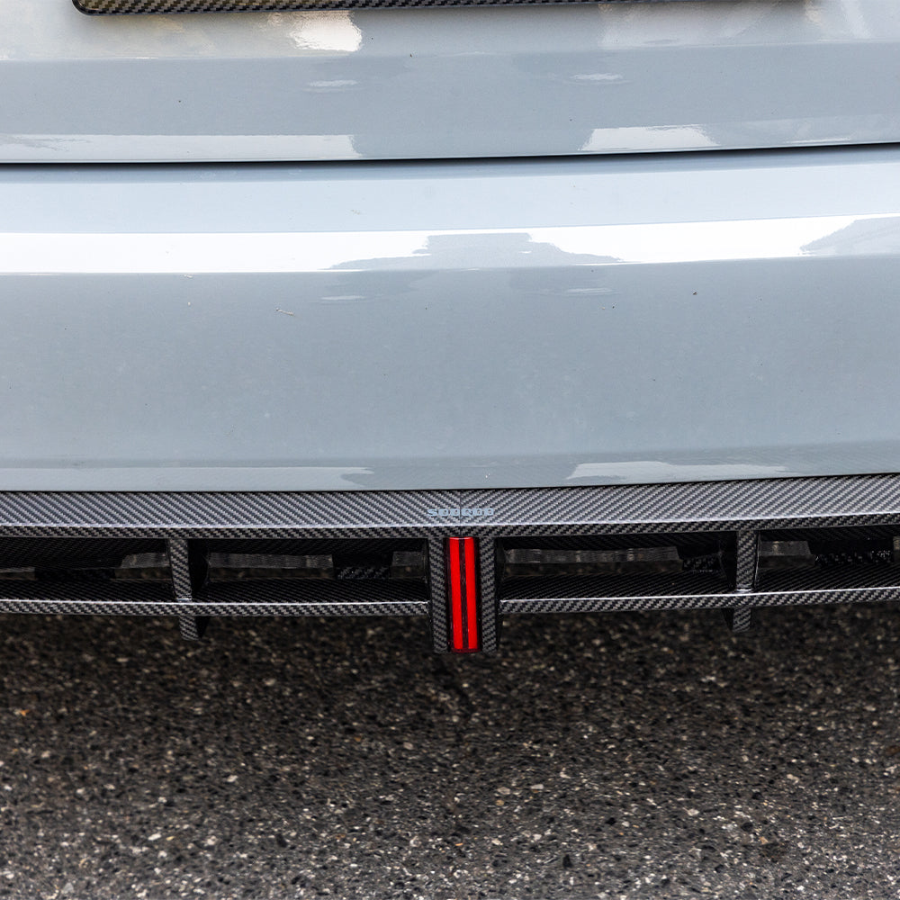BMW 2 Series F74 Carbon Fibre Rear Diffuser with integrated brake light - prepreg motorsport upgrade