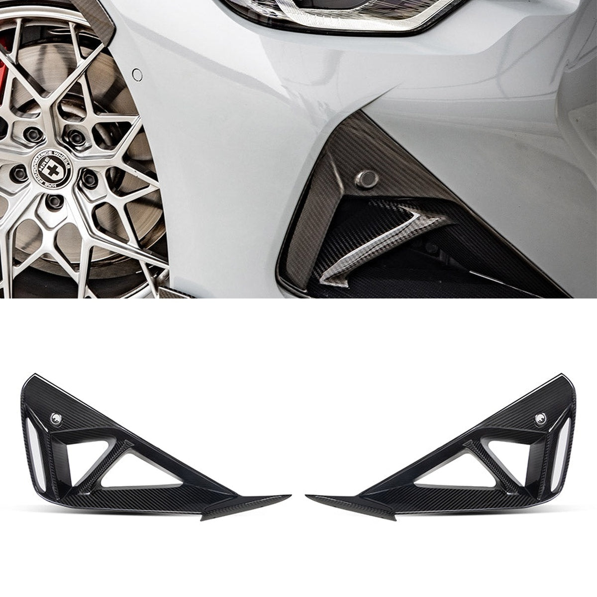 BMW 2 Series G42 Prepreg Carbon Fibre Air Inlets - precision-fit front duct upgrade