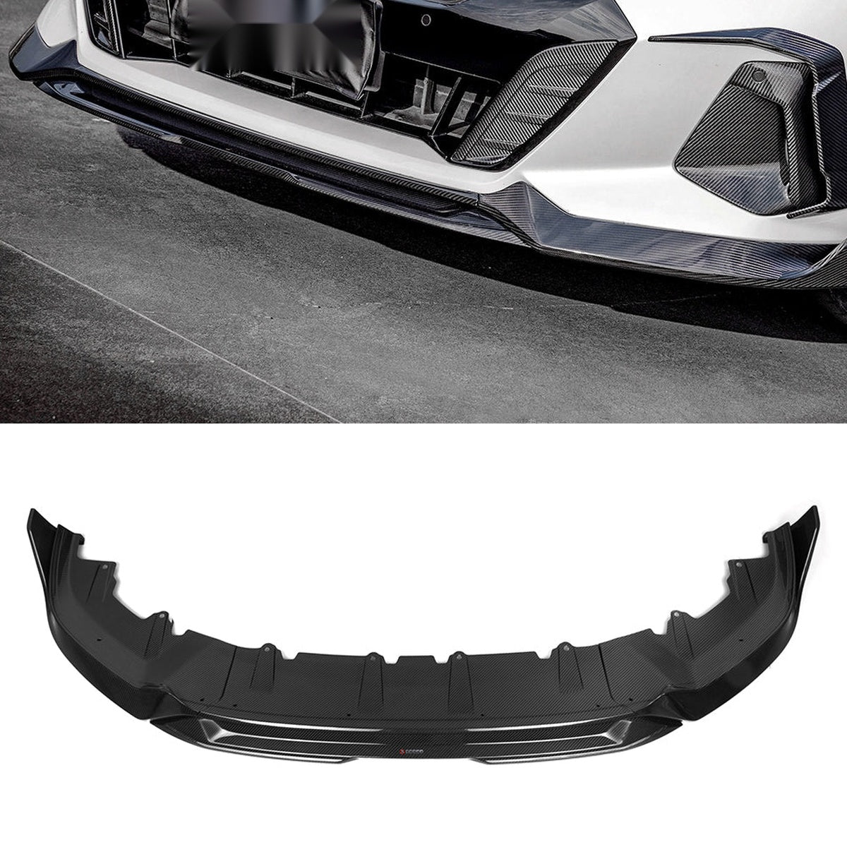 BMW 5 Series G60 Prepreg Carbon Fibre Front Lip - aggressive aerodynamic styling upgrade