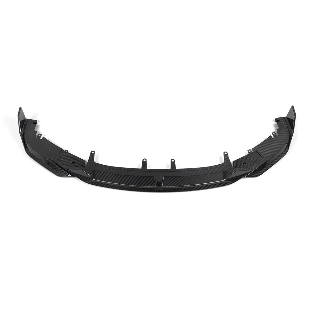 BMW 8 Series G16 Prepreg Carbon Fibre Front Lip with dual side winglets - aggressive aero upgrade