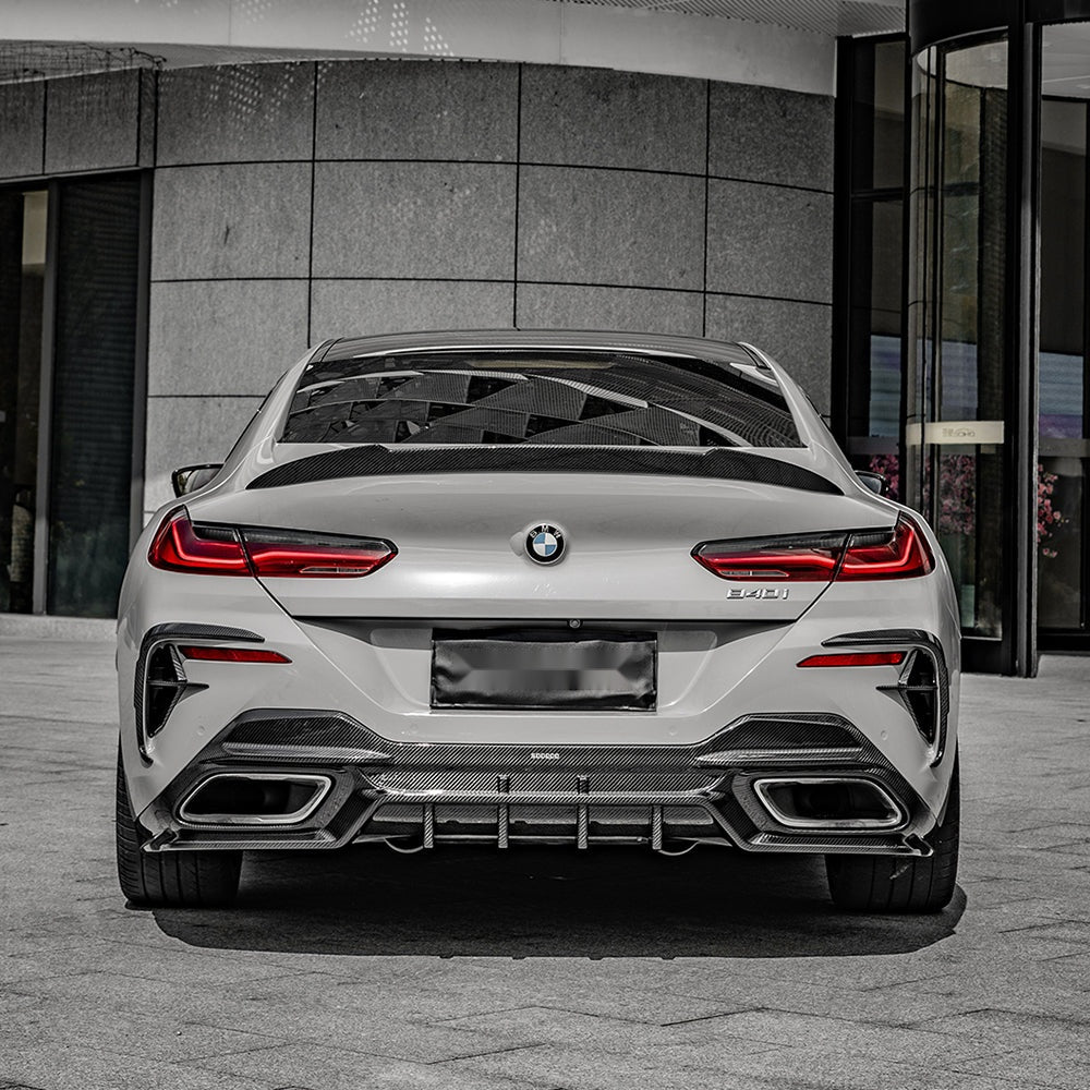 BMW 8 Series G16 Prepreg Carbon Fibre Rear Diffuser - aggressive OEM-fit upgrade