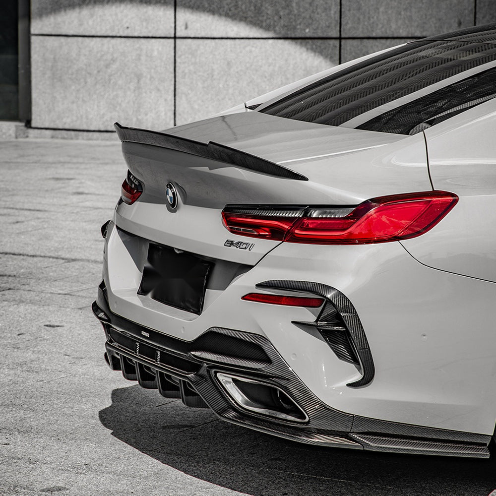 BMW 8 Series G16 Prepreg Carbon Fibre Rear Diffuser - aggressive OEM-fit upgrade