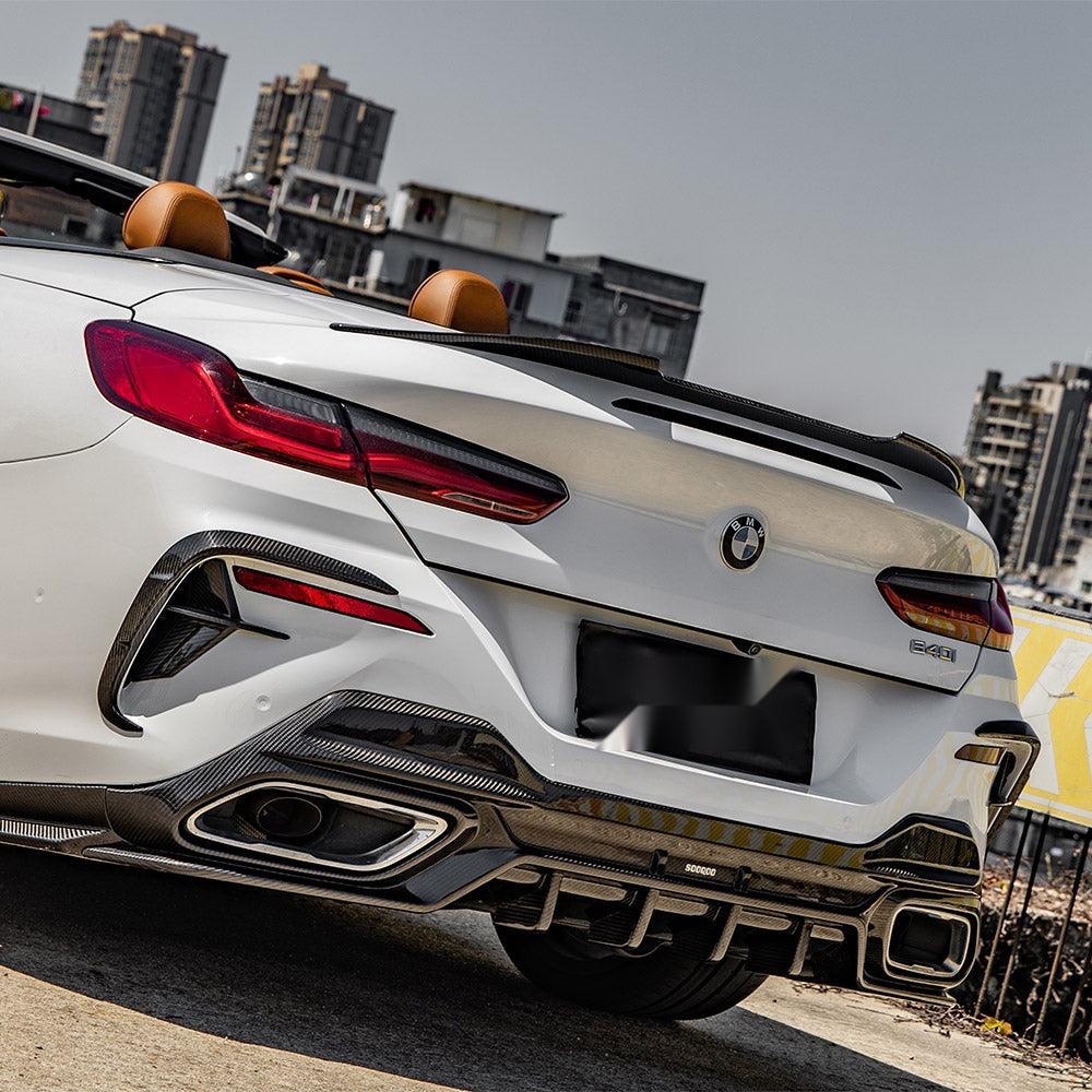 BMW 8 Series G16 Prepreg Carbon Fibre Rear Diffuser - aggressive OEM-fit upgrade